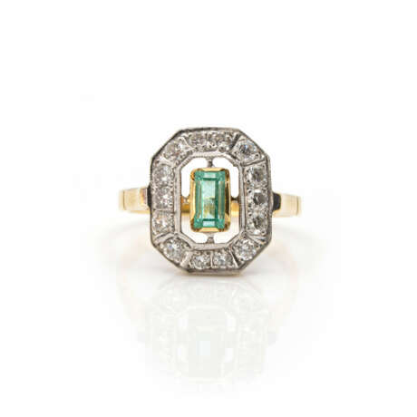 Smaragd-Diamant-Ring - photo 1