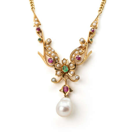 Farbstein-Perl-Collier - Foto 2