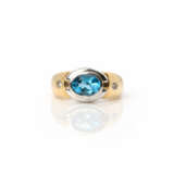 Blautops-Diamantring - Foto 1