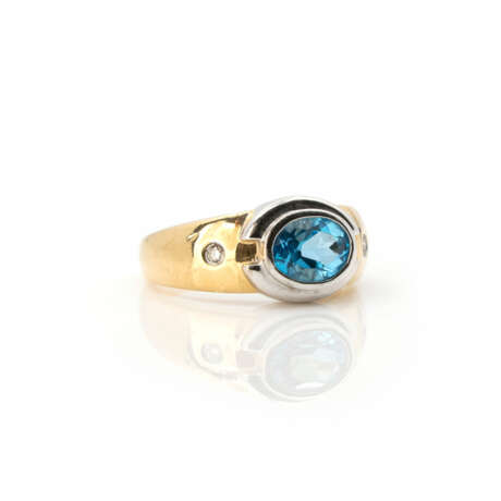 Blautops-Diamantring - Foto 2