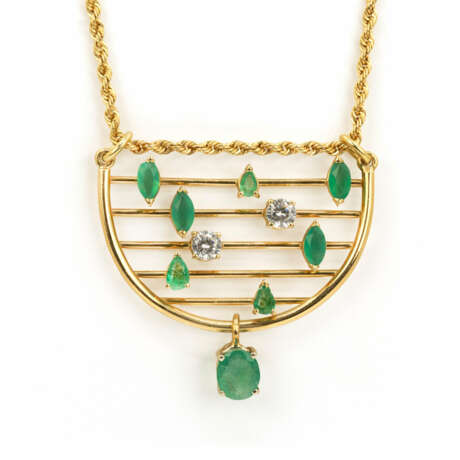 Smaragd-Diamantcollier - Foto 2