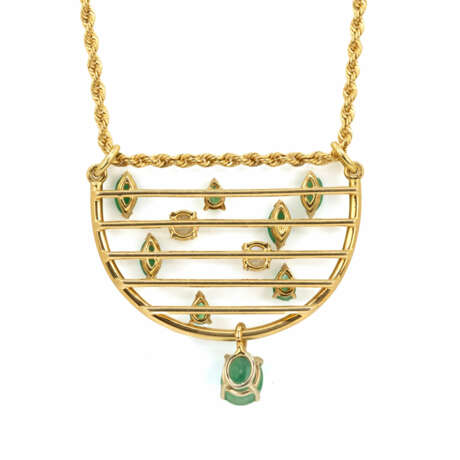 Smaragd-Diamantcollier - Foto 3