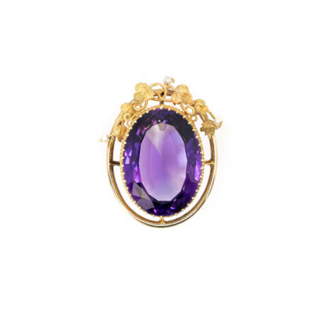 Anhänger mit großem Amethyst - photo 1