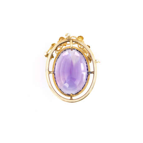 Anhänger mit großem Amethyst - photo 2