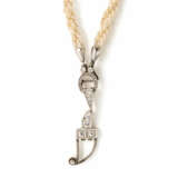 Feine Saatperlenkette mit Diamantschließe - photo 2