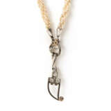 Feine Saatperlenkette mit Diamantschließe - photo 3