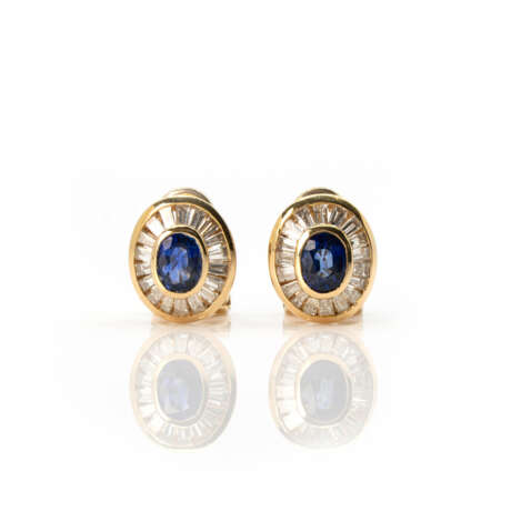 Saphir-Diamant-Ohrstecker - photo 1