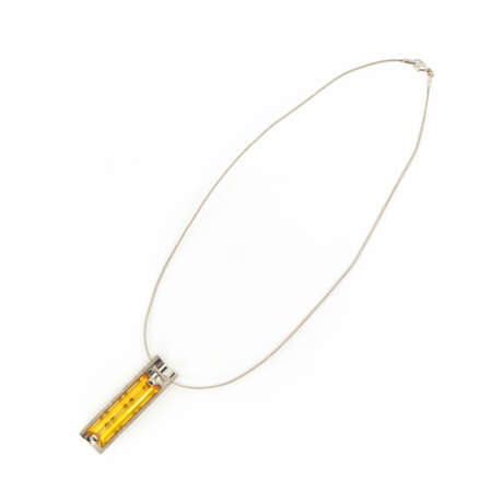 Citrin-Set, bestehend aus Ring und Änhänger mit Kette - photo 6