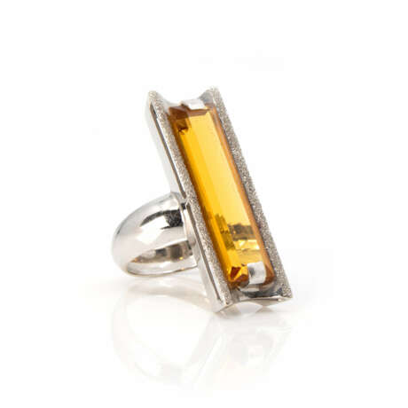Citrin-Set, bestehend aus Ring und Änhänger mit Kette - photo 8