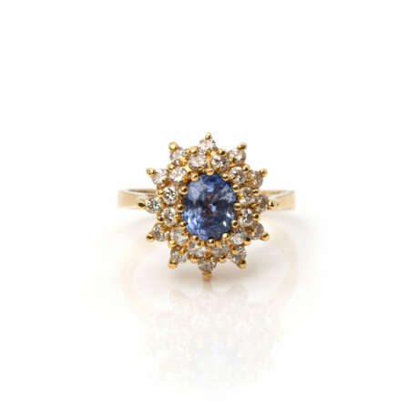Entouragering mit Saphir-Diamantbesatz - photo 1