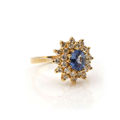 Entouragering mit Saphir-Diamantbesatz - photo 2