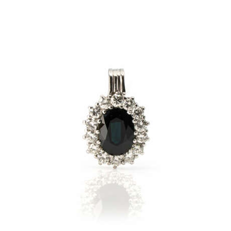 Saphir-Diamant-Anhänger - photo 1