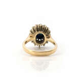 Saphir-Ring mit Diamanten-Entourage - photo 4