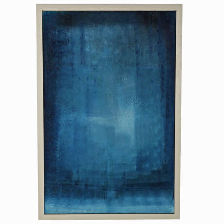 KÜNSTLER/IN des 20./21. Jahrhundert, "Abstrakte Komposition in Blau", - Foto 2