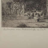 KÜNSTLER/IN 1. Hälfte 20. Jahrhundert, "Lackanstrich eines Hochseeschiffes im Dock", - Foto 4