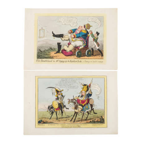 CRUIKSHANK, GEORGE (1792-1878), 2 Karikaturen, - photo 1