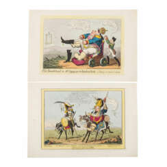 CRUIKSHANK, GEORGE (1792-1878), 2 Karikaturen,