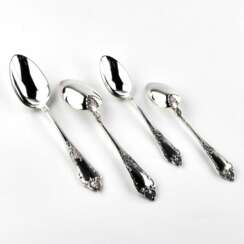 Silver table set by G. Klingert. 