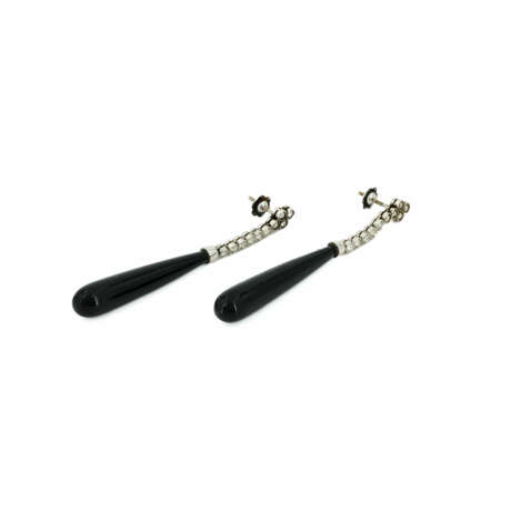 Onyx-Diamond-Earrings - фото 3