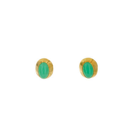 Chrysoprase-Diamond-Set: Necklace, Bracelet, Ring, Ear Studs - фото 7
