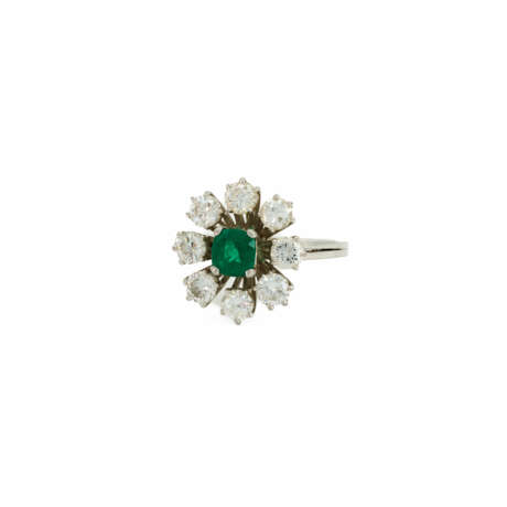 Smaragd-Diamant-Ring - Foto 1