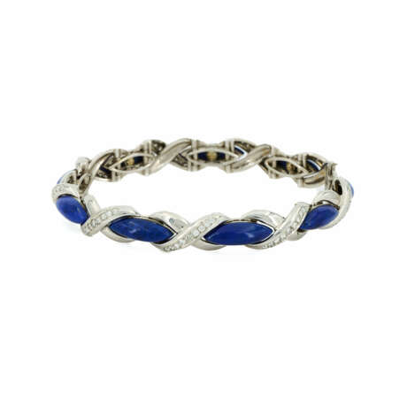 Lapis-Lazuli-Diamond-Set: Ring and Bracelet - photo 6