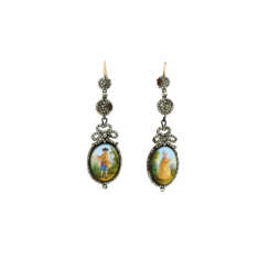 Historical Earrings with Miniature Portraits