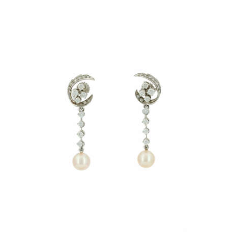 Pearl-Diamond-Earrings - фото 1