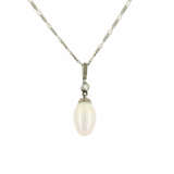 Pearl-Diamond-Pendant-Necklace - photo 2
