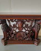 Overview. Neo-Renaissance style mahogany console