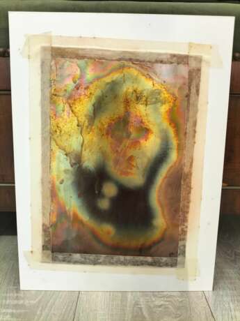 Flame Colored Copper Painting by Arthur UNGER. Signed. Медь 20th century г. - фото 5