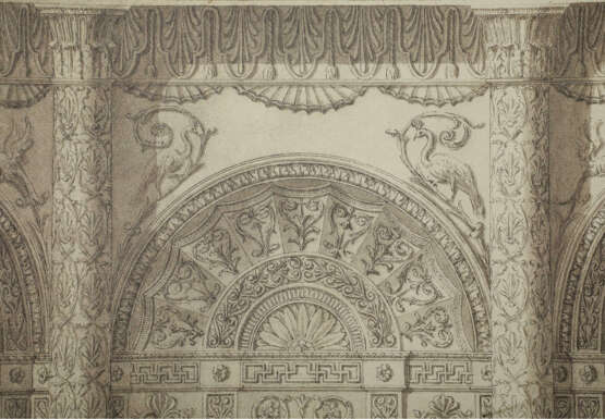 A LARGE CANVAS DEPICTING DESIGN FOR A PORTICO BY PIRANESI - photo 3 A LARGE CANVAS DEPICTING DESIGN FOR A PORTICO BY PIRANESI - photo 3