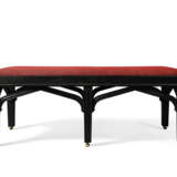 A GEORGE III-STYLE BLACK-PAINTED BENCH - photo 2