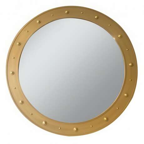 A LARGE CIRCULAR GILT-STEEL MIRROR - фото 1
