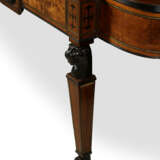 A REGENCY BRASS-INLAID MAHOGANY, BRONZED AND EBONY SERVING TABLE AND PAIR OF PEDESTALS - фото 6