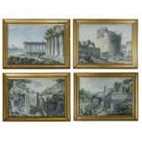 A SET OF FOUR LARGE WATERCOLORS OF ANCIENT RUINS - photo 1