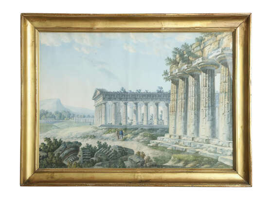 A SET OF FOUR LARGE WATERCOLORS OF ANCIENT RUINS - photo 2