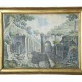 A SET OF FOUR LARGE WATERCOLORS OF ANCIENT RUINS - photo 4