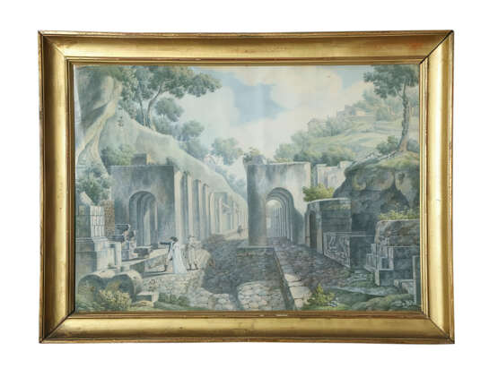 A SET OF FOUR LARGE WATERCOLORS OF ANCIENT RUINS - photo 4