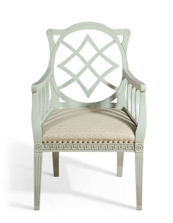 A SET OF FOUR GEORGIAN STYLE WHITE-PAINTED ARMCHAIRS - photo 2 A SET OF FOUR GEORGIAN STYLE WHITE-PAINTED ARMCHAIRS - photo 2