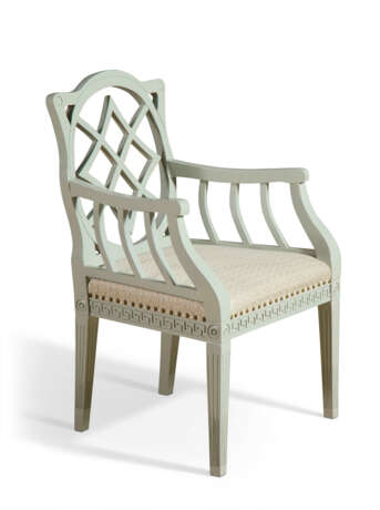 A SET OF FOUR GEORGIAN STYLE WHITE-PAINTED ARMCHAIRS - photo 3 A SET OF FOUR GEORGIAN STYLE WHITE-PAINTED ARMCHAIRS - photo 3