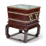 A CHINESE BRASS-MOUNTED HONGMU AND TIELIMU ICE CHEST - photo 5