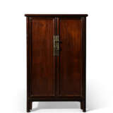A CHINESE TIELMU ROUND-CORNER CABINET - photo 1