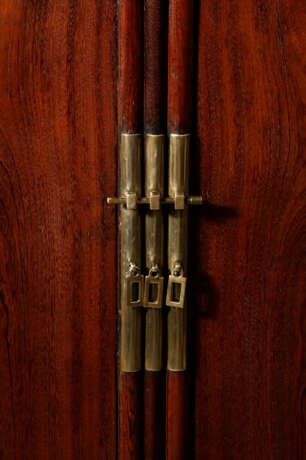 A CHINESE TIELMU ROUND-CORNER CABINET - photo 3