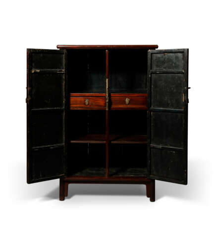A CHINESE TIELMU ROUND-CORNER CABINET - photo 4