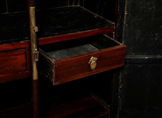 A CHINESE TIELMU ROUND-CORNER CABINET - photo 5