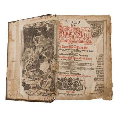 Großformatige Lutherbibel, Anfang 18. Jahrhundert. - - Foto 1