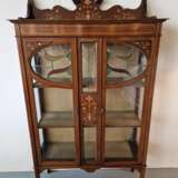 Exquisite Art Nouveau display case Mahogany Art Nouveau 19th century - photo 1