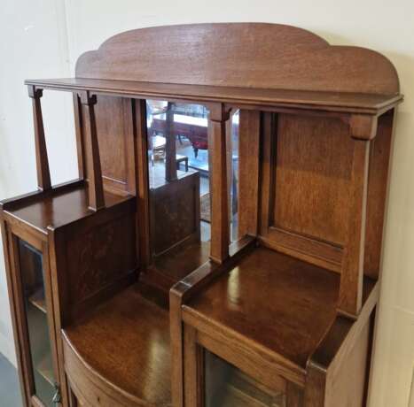 Elegant art deco display case Oak Early 20th century - photo 3