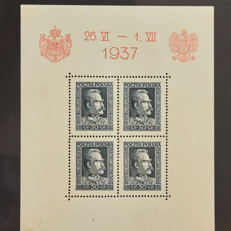 Polen - 1937, Block 2, 3 x postfrisch; - фото 3